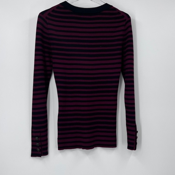 Karl Lagerfeld Stripped Sweater Top Red and Black Size Small NWT - Picture 9 of 9